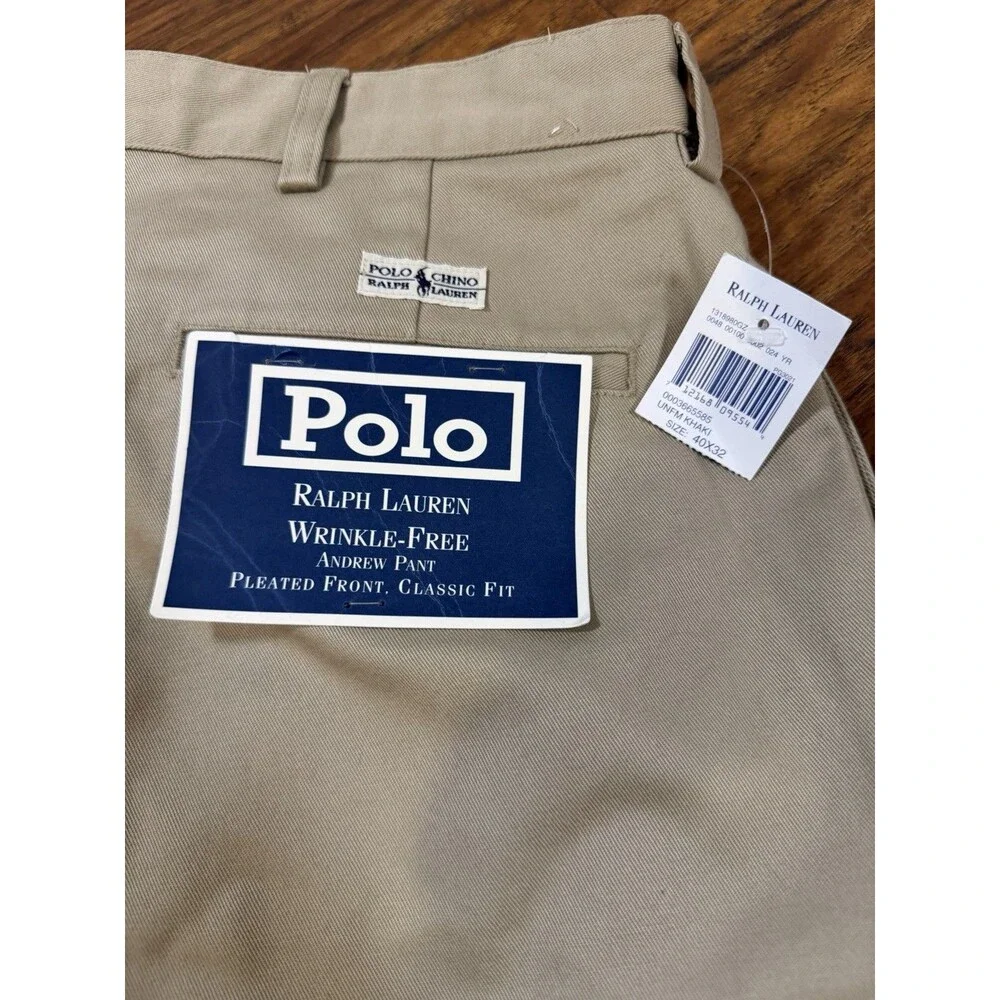 Polo Ralph Lauren Men's 40x32 Stretch Straigt fit Chino Pants Classic Cotton
